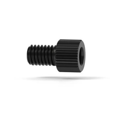 Upchurch Scientific Short Super Flangeless Nut for 1/16 inch or 1/32 inch OD Tubing, M6 Flat Bottom, Standard Knurl, PEEK, Black, 100/pk - P-219C - Click Image to Close